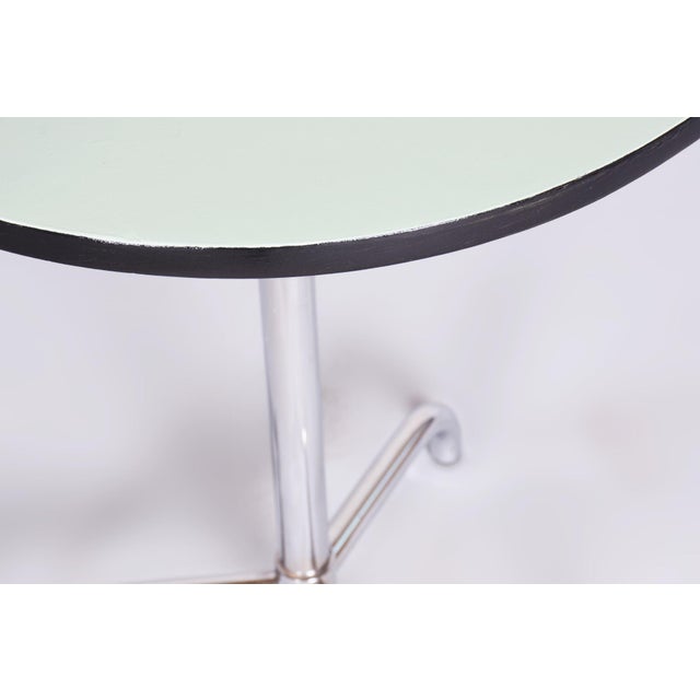 Metal Czech Bauhaus Coffee Table in Chrome attributed to j.halabala for Up Zavody, 1930s For Sale - Image 7 of 8