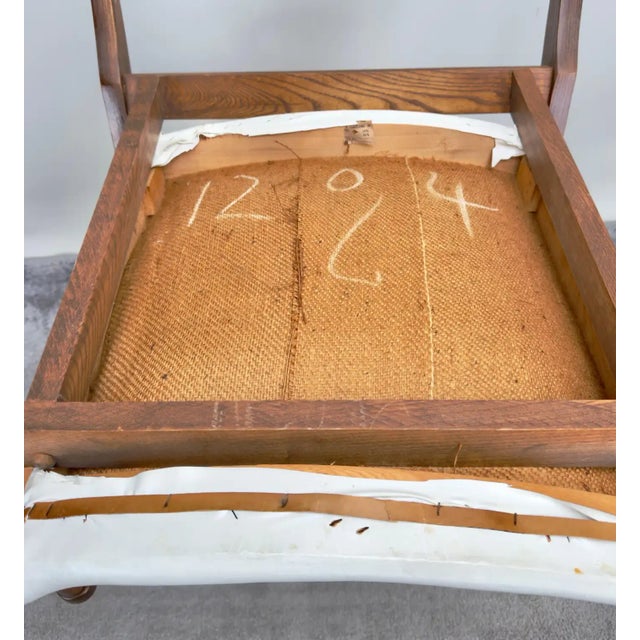 Milo Baughman Style MCM in White Faux Leather Rocking Chair For Sale - Image 12 of 12