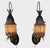 Tan 1970s Hollywood Regency Italian Gilt Torchère Wall Sconces With Beaded Fringe Shades - a Pair For Sale - Image 8 of 11