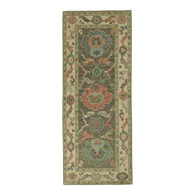 Turkish Oushak Rug 2'6" x 6'4" #20221 For Sale