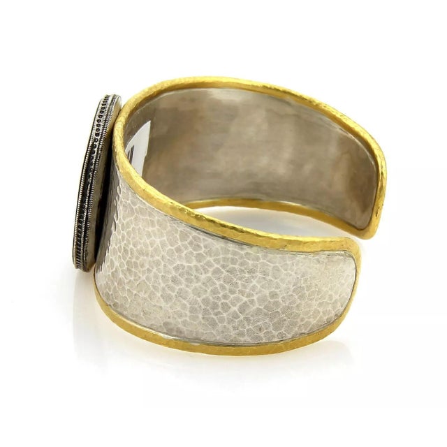 Gurhan Cavalier 24k Gold & Sterling Cuff Bangle Bracelet For Sale - Image 4 of 8