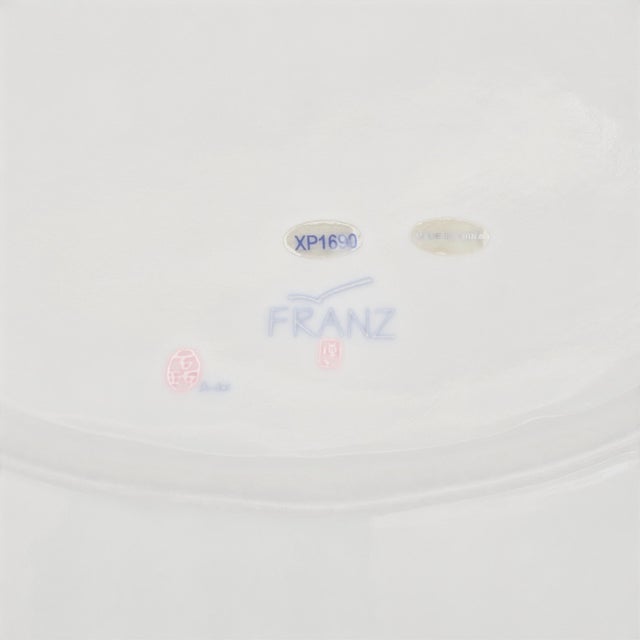 Franz Porcelain Amphibia Xpi-690 Sculpted Frog and Lily Pad Platter For Sale - Image 11 of 11