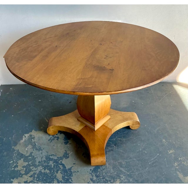 Hollywood Regency Vintage Boho Center Hall Table After Biedermeier For Sale - Image 3 of 6