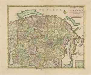 Map of Tartary by Isaak Tirion, Detailed Cartography of Northern Asia, 1740