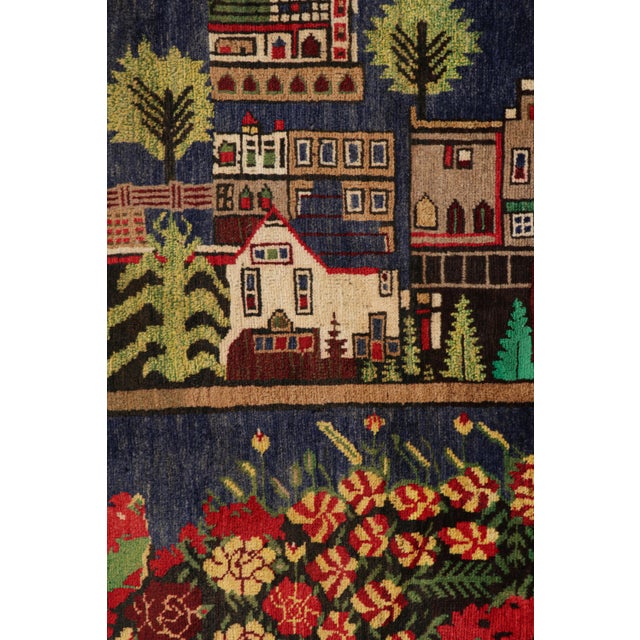 Tribal Rug & Kilim’s Twin Modern Classics Tribal Rugs With Polychromatic Pictorials For Sale - Image 3 of 7