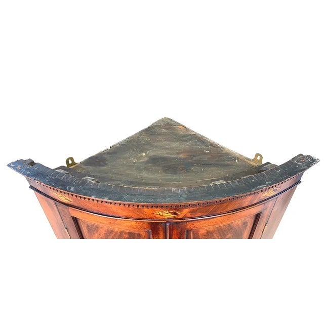 18th Century Mahogany Bow Corner Cupboard, 1790 For Sale - Image 9 of 12