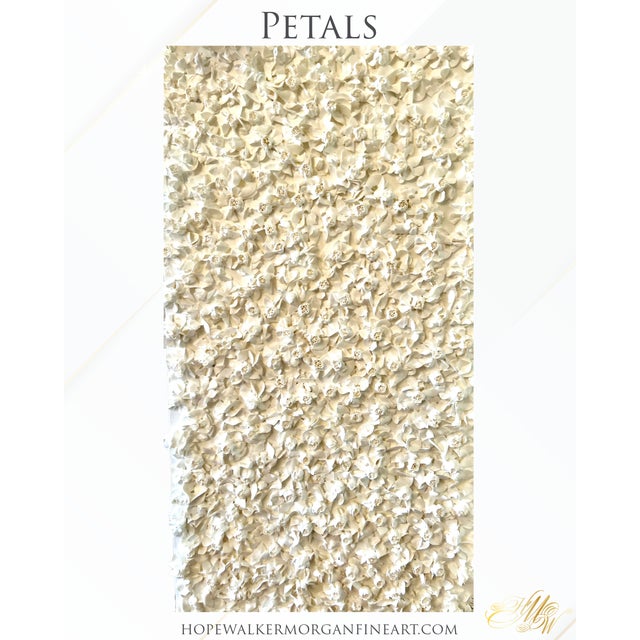 Layered acrylic medium with thick impasto application for a sculptural effect. The surface is thick and expressive, with...