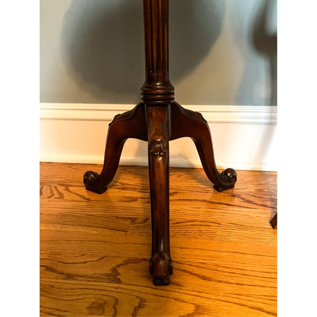 Lane Furniture Vintage Chippendale Style Mahogany Pie-Crust Side Tea Table For Sale - Image 4 of 4