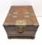 This one of a kind Antique Japanese Meiji or Taishō era Brass Mounted Wooden Vanity Box Jewelry Chest measures 12 inches...
