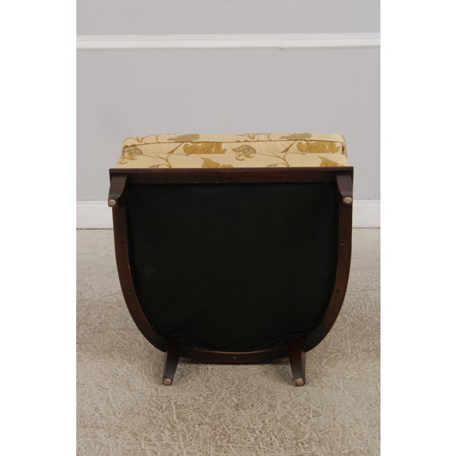 Pair of Drexel Heritage Upholstered Mahogany Slipper Chairs For Sale - Image 17 of 18