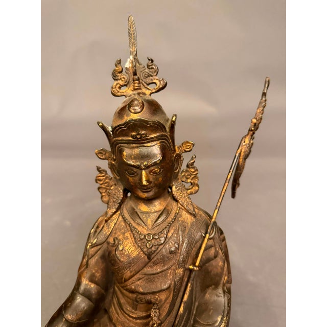 Bronze Buddha Statue, Circa 1920s For Sale - Image 10 of 15