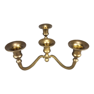 Vintage Solid Brass Ornate Candelabra for Four Candles