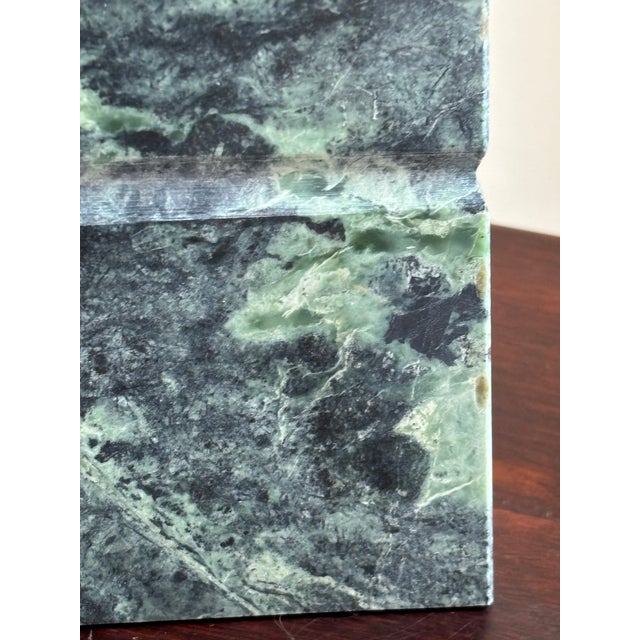 16' Neoclassical Style Dark Green Marble Obelisk For Sale - Image 11 of 17