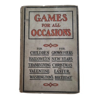 1909 Games for All Occasions, Book for Children & Adults For Sale