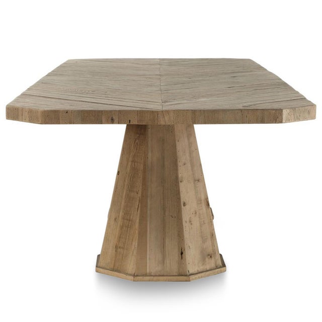 Salvaged Oak Extendable Dining Table For Sale In Los Angeles - Image 6 of 7