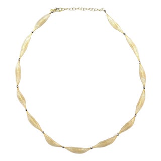 14k Two-Tone Gold Estate Splendori Mesh Necklace For Sale