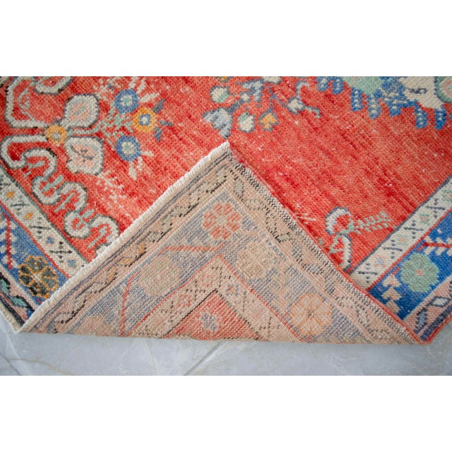 Turkish Runner Rug Hand-Knotted Muted Colors Tribal Hallway Decor Lady Bug Pattern - 3'1" X 12'9" For Sale - Image 13 of 14