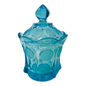 Fostoria Coin Glass Dark Blue (Older) Candy Dish