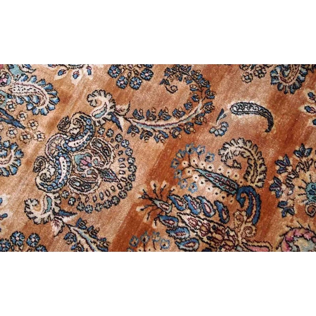 1920s Antique Handmade Persian Kerman Rug For Sale - Image 4 of 9