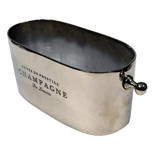 French Silver-Plated Champagne Cooler from Cuvée Du Louvois, 2000 For Sale