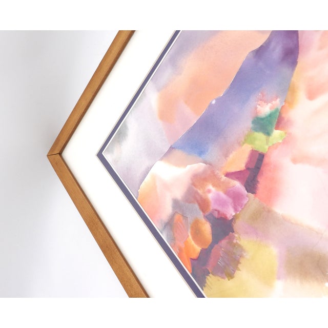 Original Framed Landscape Watercolor by Artist Barbara Nechis For Sale - Image 4 of 9