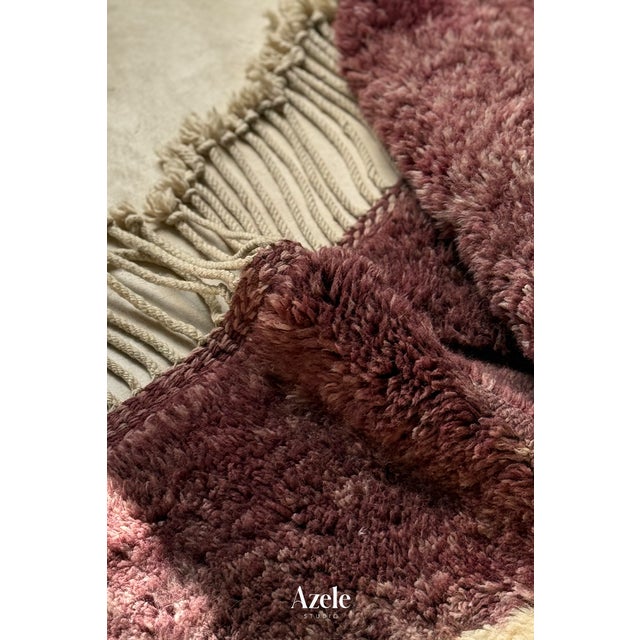 Premium Hand-Knotted Moroccan Wool Rug | 10'4" X 6'9" | One of a Kind For Sale - Image 4 of 14