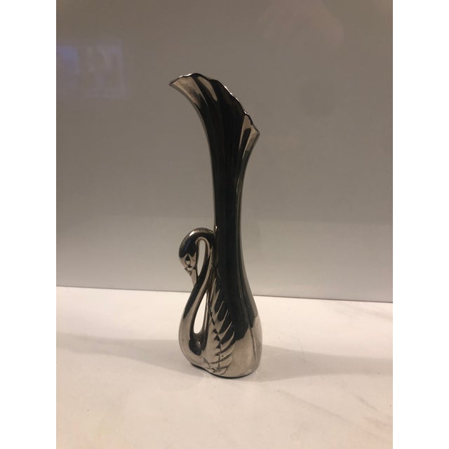 1950s 1950s Silverplate Swan Bud Vase For Sale - Image 5 of 7