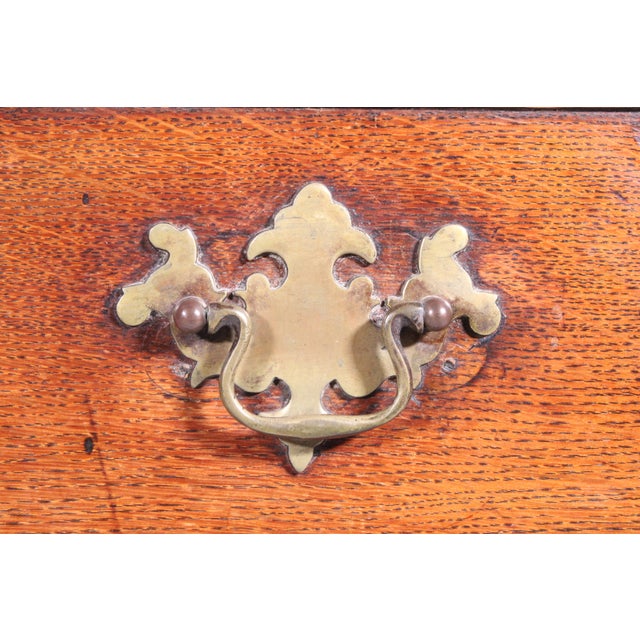 George III Oak Slant Top Desk For Sale - Image 12 of 15