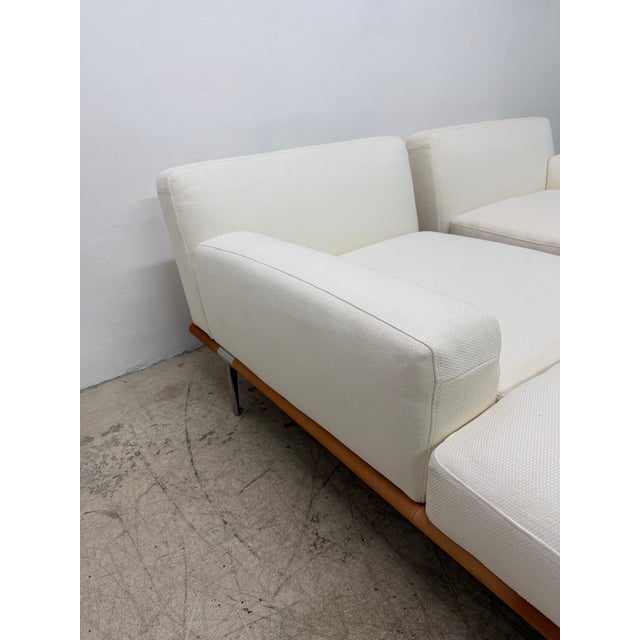 Let It Be Modular Fabric and Leather Daybeds for Poltrona Frau - A Pair For Sale - Image 12 of 18