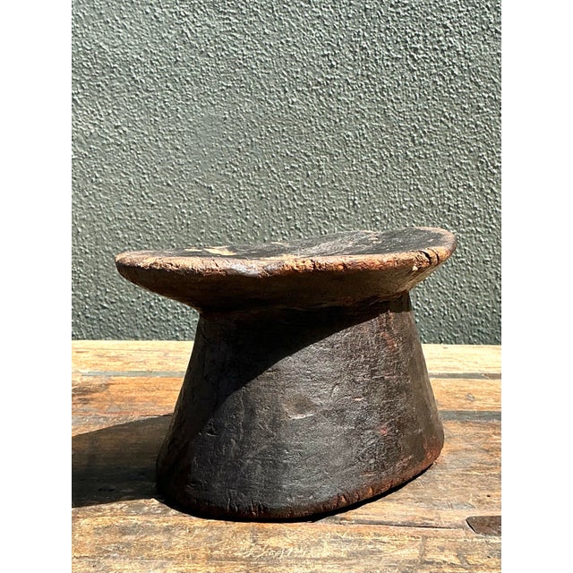 Vintage Brazilian Carved Wood Head Rest For Sale - Image 10 of 12