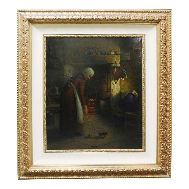 John McClymont Antique Original Oil Painting Canvas Hand Signed Fine Art For Sale