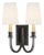 Thomas O'Brien for Visual Comfort Signature Modern Library Double Sconce in Bronze with Linen Shades For Sale