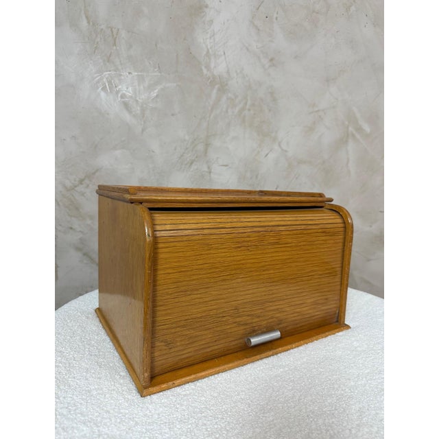 Vintage Oak Filing Cabinet, 1960 For Sale - Image 11 of 11
