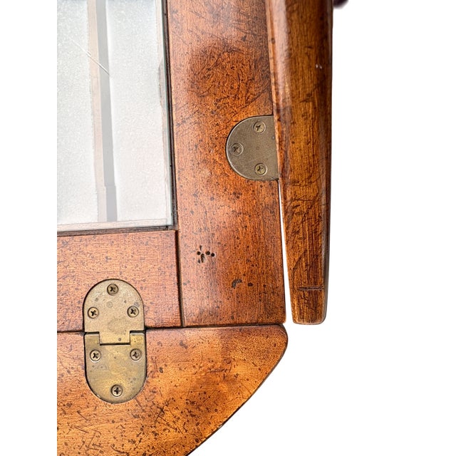 Late 20th Century Wooden Butler's Tray Table With Glass Inset Panels For Sale - Image 15 of 18