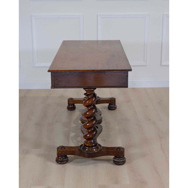 19th Century Victorian Barley Twist Writing Table For Sale - Image 10 of 11