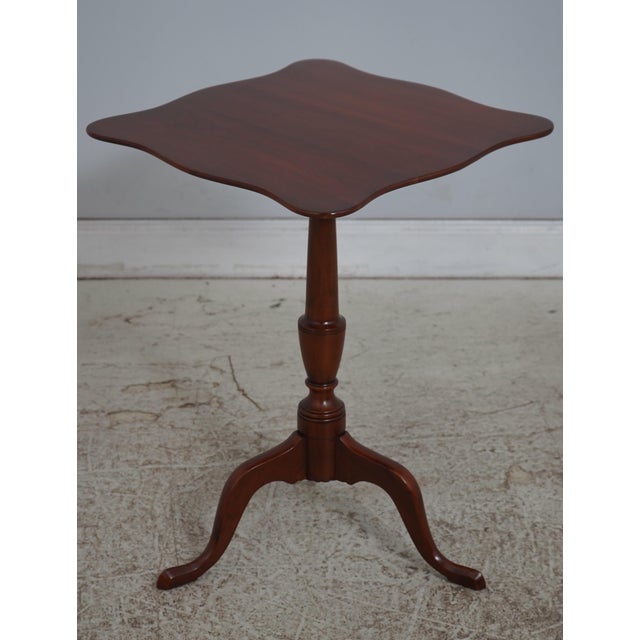 Queen Anne Henkel Harris Cherry Tilt Top Tea Table For Sale - Image 3 of 13