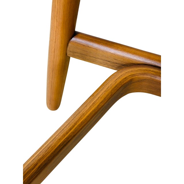 Brown Geiger Attributed Crosshatch Counter Stool by Eoos for MillerKnoll | Solid Walnut Sculptural Wood Bar Stool For Sale - Image 8 of 13