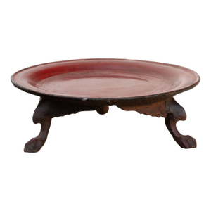 Tripod Red Lacquered Burmese Tray