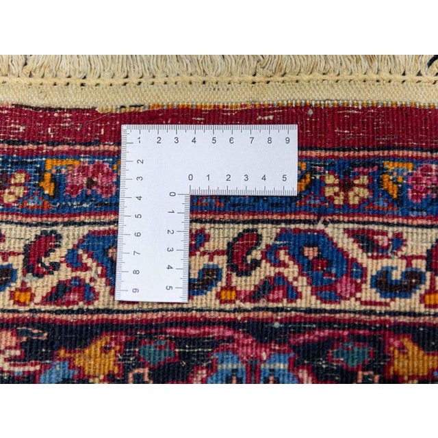 Hand-Knotted Sabzevar Rug in Wool For Sale - Image 6 of 17