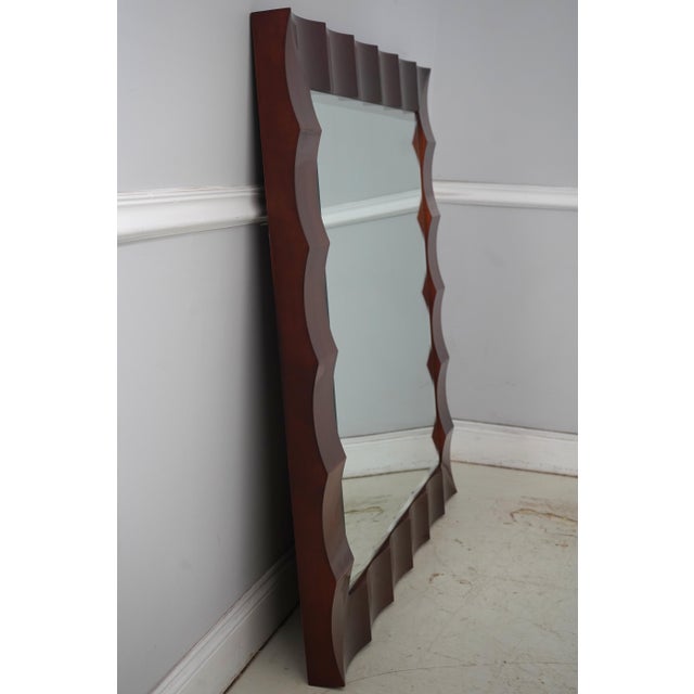 Age: Approx. 20 Years Old Details: Modern Design Cherry Finish Sculpted Frame Beveled Glass Offered @ Fraction of Original...