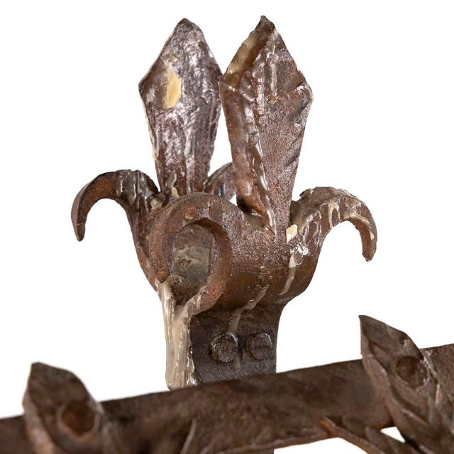 Early 19th Century Gothic Revival Wrought Iron Lectern or Music Stand With Articulated Candle Mount For Sale - Image 9 of 10