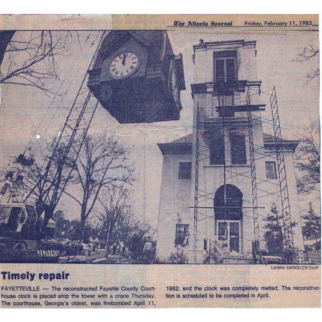 1970s Fayette County Courthouse, Georgia by Patsy Gullett 16 X 13 For Sale - Image 10 of 10
