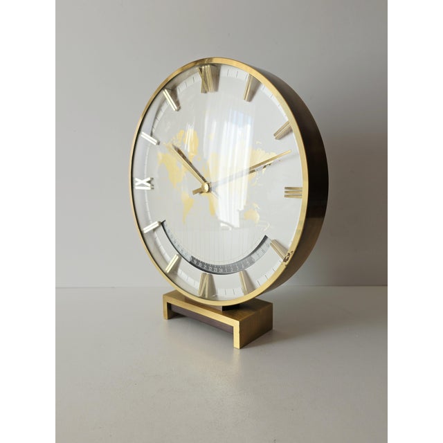 World Time Mantel Clock by Heinrich Möller for Kienzle, Germany, 1950s For Sale - Image 15 of 17
