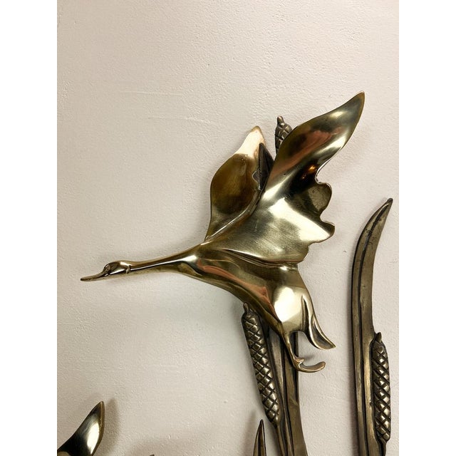 Brass Wall Decorative with Ducks & Birds, 1960s For Sale - Image 6 of 14
