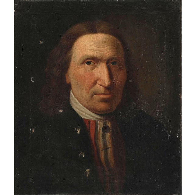 An original antique oil painting of a Danish gentleman, dating from the 19th century. This portrait comes in its original...