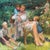 Impressionist 1960s Impressionist Oil Painting: Listed Maine Artist Emily Muir (1904–2003) Large Figural Garden Scene With Mother and Children, Oil on Canvas For Sale - Image 3 of 8