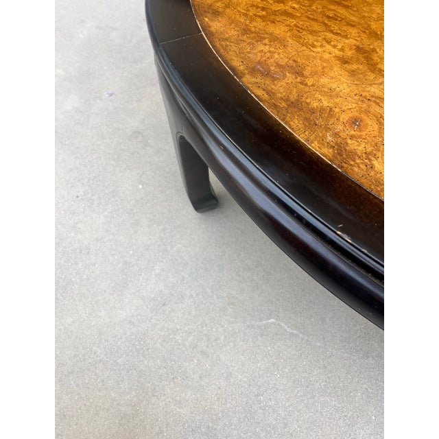 Mid Century Ming Style Coffee Table With Burlwood For Sale - Image 12 of 12