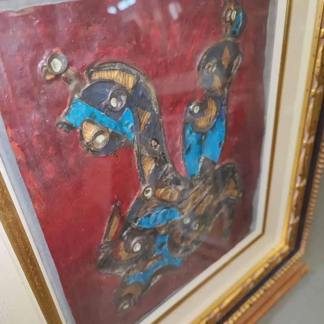 Umberto Mastroianni, Acco E Parabolica, 1980, Engraved and Colored Lead Painting, Framed For Sale - Image 12 of 15