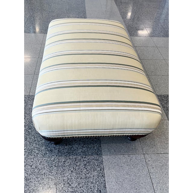 Early 21st Century George Smith Striped Ottoman For Sale - Image 5 of 12