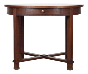 Vintage Round Wooden Table, 1920s